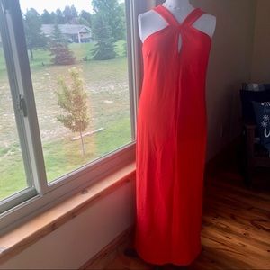 Boston Proper Long Red Sexy Stretch Maxi Dress Women’s M